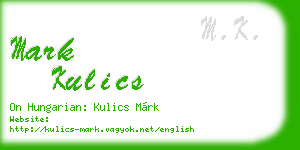 mark kulics business card